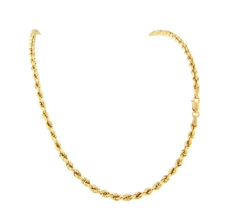 COLLANA ORO GIALLO 750/1000 MAGLIA TRECCIA - CM. 60 - 