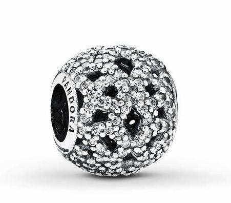 PANDORA - CHARMS - ARGENTO 925/1000 - MOD. OPENWORK SCINTILLANTE - PANDORA