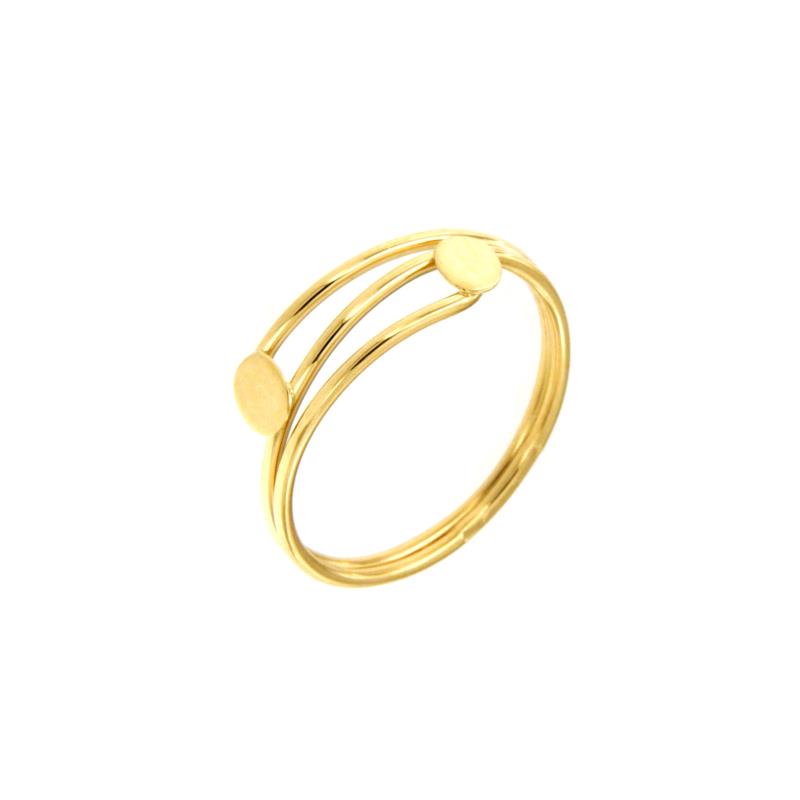 ANELLO ORO GIALLO 750/1000 A FILI - MIS. 13 - 