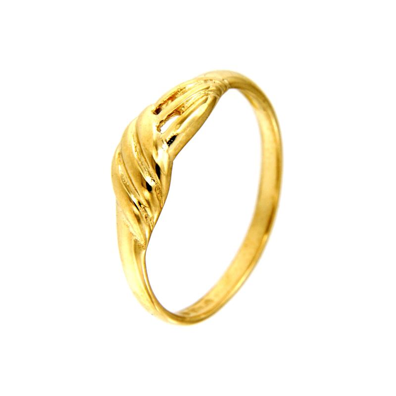 ANELLO ORO GIALLO 750/1000 INTRECCIO - MIS. 21 - 