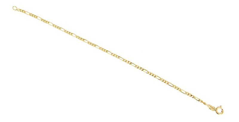 BRACCIALE ORO GIALLO 750/1000 MAGLIA 3+1 - CM. 18.5 - 