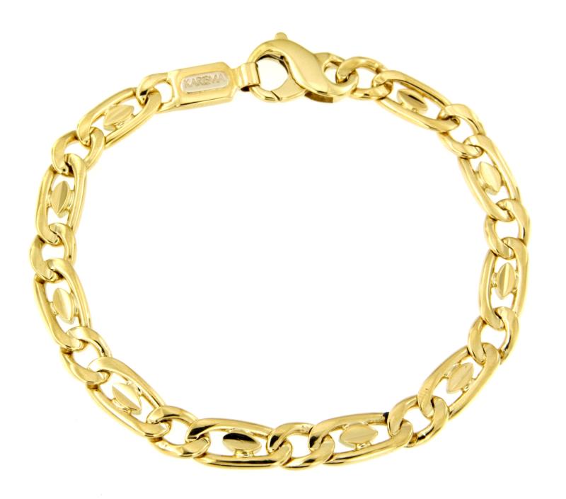 BRACCIALE DUE ORI 750/1000 MAGLIA 1+1 - CM 21,5 - 