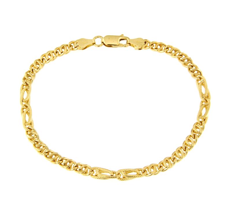 BRACCIALE ORO GIALLO 750/1000 MAGLIA 5+2 - CM 20 - 