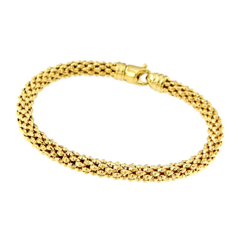 BRACCIALE ORO GIALLO 750/1000 MAGLIA TUBOLARE - CM 20 - 