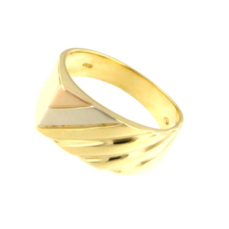 ANELLO TRE ORI 750/1000 RIGATO - MIS. 22.5 - 