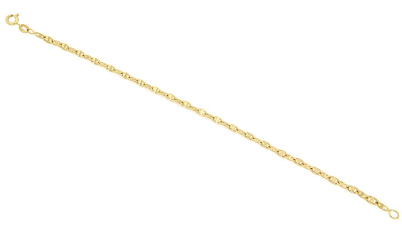 BRACCIALE ORO GIALLO 750/1000 TIPO MAGLIA MARINA - CM. 20.5 - 
