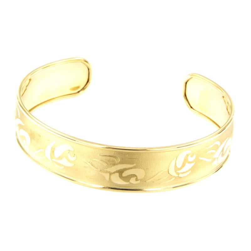 BRACCIALE ORO GIALLO 750/1000 SCHIAVA SEMI-SERIGRAFATO - 