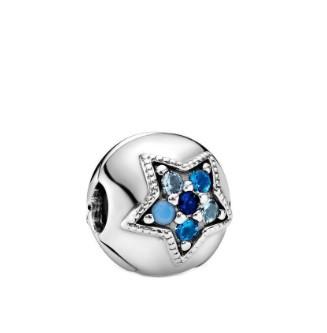 PANDORA - CHARM - ARGENTO 925/1000 - MOD. STELLA LUMINOSA BLU - PANDORA