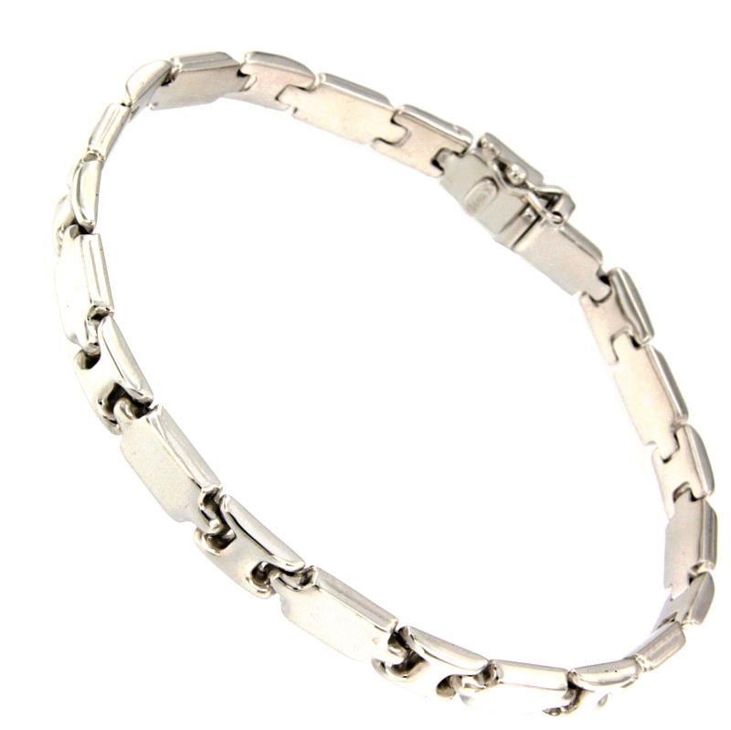 BRACCIALE ORO BIANCO 750/1000 A SEGMENTI - CM.19,5 - 