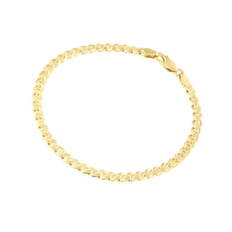 BRACCIALE ORO GIALLO 750/1000 MAGLIA GRUMETTA CON TRAVERSINO - CM. 20 - 