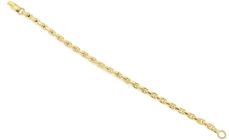 BRACCIALE DUE ORI 750/1000 MAGLIA A SEGMENTI - CM. 21.5 - 