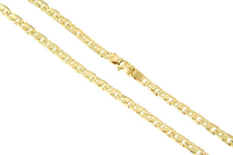 CATENA ORO GIALLO 750/1000 TIPO MAGLIA GRUMETTA DOPPIA SEMI-ZIGRINATA - CM. 60 - 