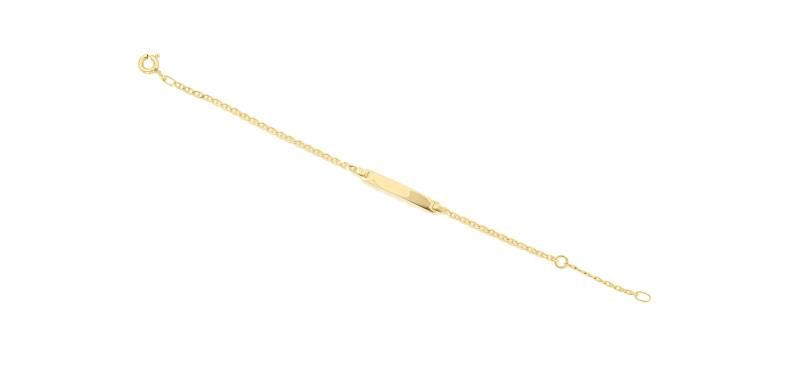 BRACCIALE ORO GIALLO 750/1000 CON TARGHETTA - CM. 13.5 - 