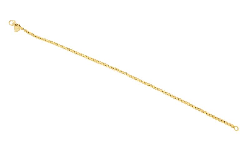 BRACCIALE ORO GIALLO 750/1000 MAGLIA A PALLINI - CM. 19 - 