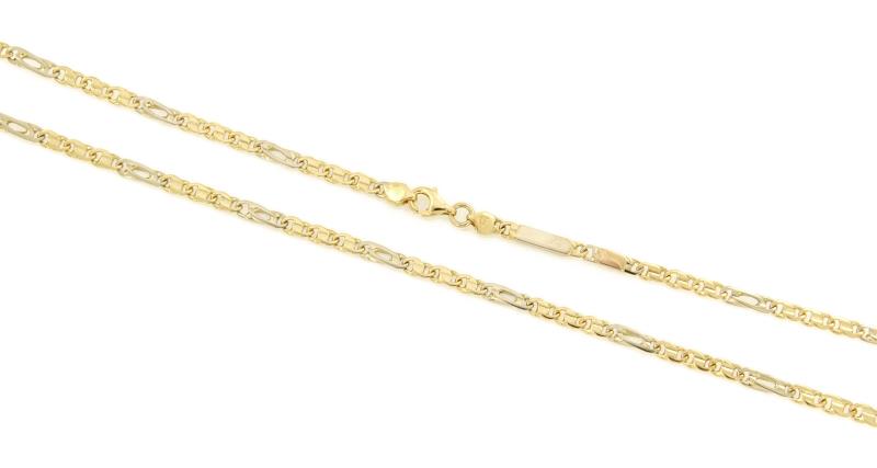 CATENA DUE ORI 750/1000 MAGLIA 3+1 - CM. 50 - 