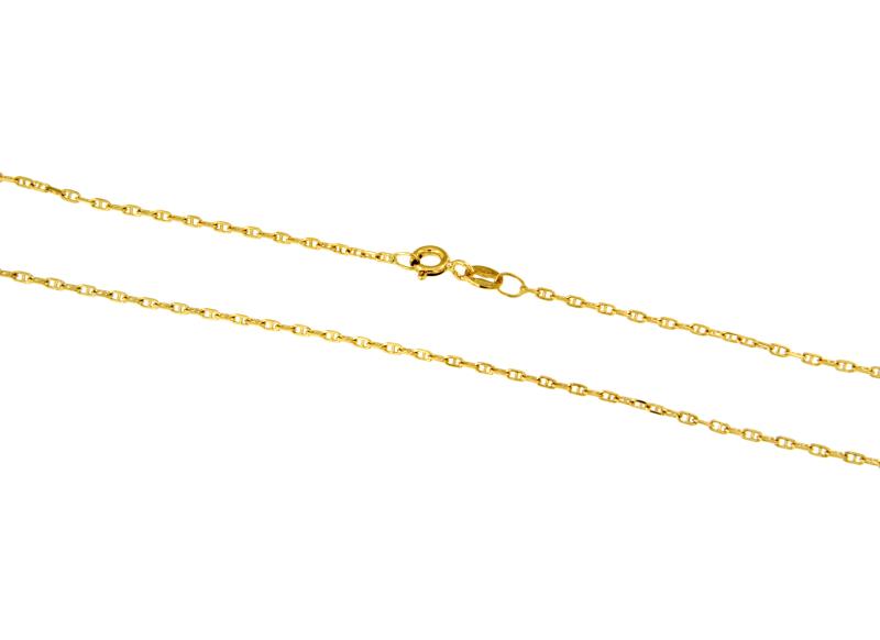 CATENINA ORO GIALLO 750/1000 MAGLIA  FORZATINA CON TRAVERSINO - CM 41 - 