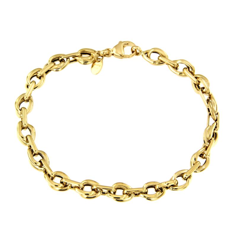BRACCIALE ORO GIALLO 750/1000 MAGLIA 1+1 - CM. 21 - 