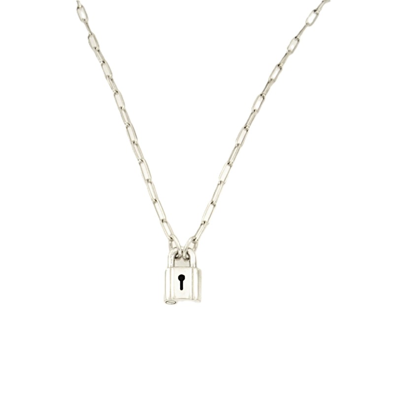 DODO - CATENA CON PENDENTE - ARGENTO 925/1000 - MOD. LUCCHETTO - CM. 50 - DODO