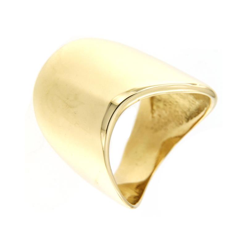 ANELLO ORO GIALLO 750/1000 FASCIONE ONDULATO - MIS. 14 - 