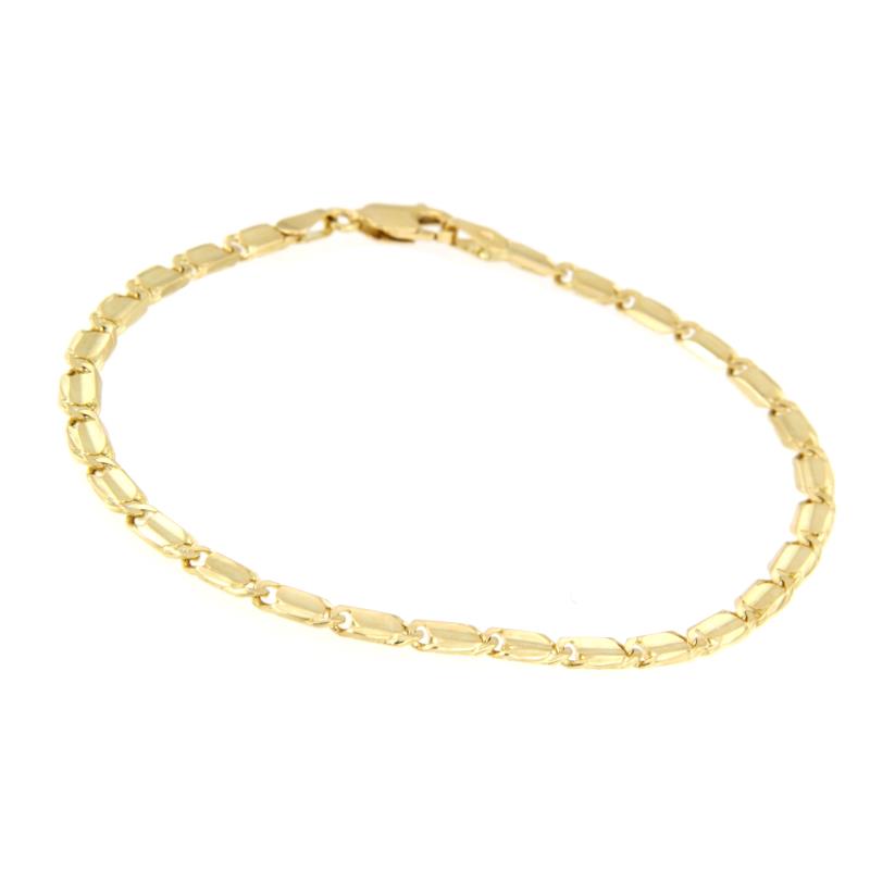 BRACCIALE ORO GIALLO 750/1000 MAGLIA TIPO VALENTINO - CM. 18.5 - 