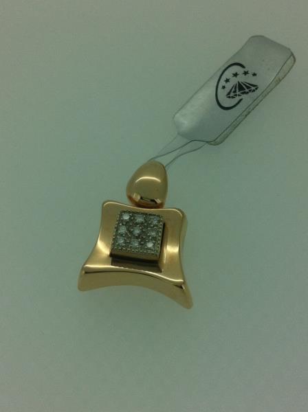 CIONDOLO ORO G. 750/1000 "TALENTO"  CON 9 DIAMATINI PT 0.01 H VS - 