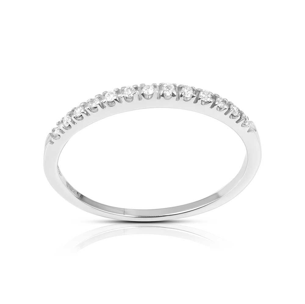 IRIDE - VERETTA ORO BIANCO 750/1000 CON DIAMANTI WHITE MIS. 14 - LAURENZA GIOIELLI