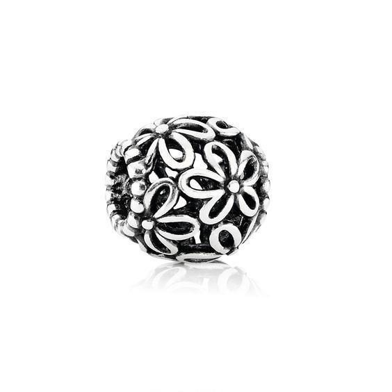 PANDORA - CHARM - ARGENTO 925/1000 - MOD. OPENWORK FIORI DI CAMPO - PANDORA