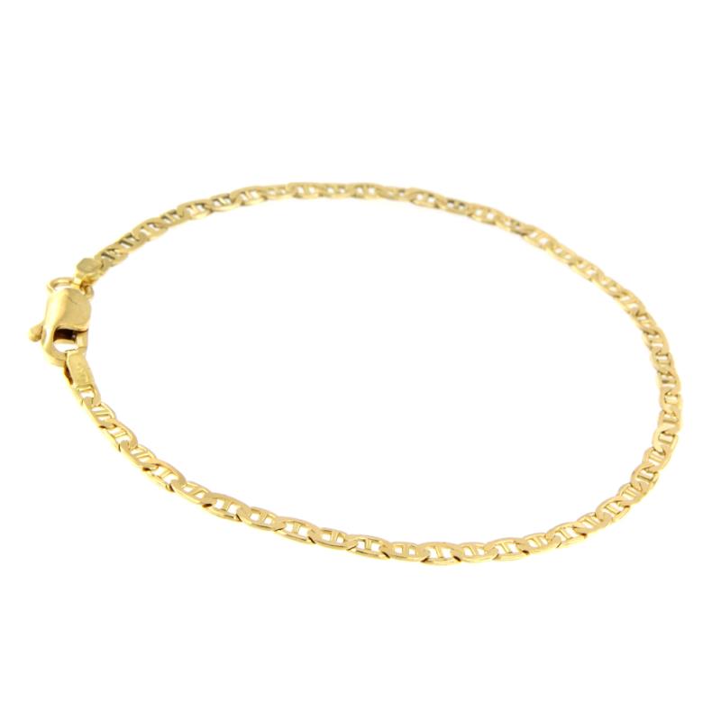 BRACCIALE ORO GIALLO 750/1000 MAGLIA GRUMETTA DOPPIA - CM. 18 - 