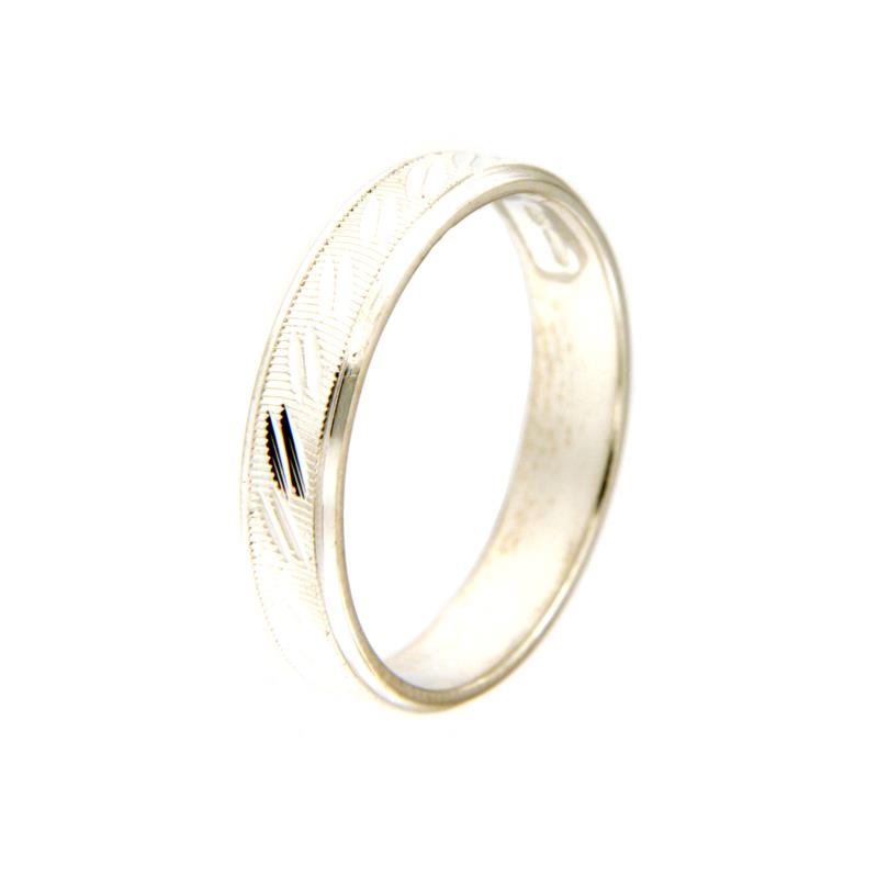 ANELLO ARGENTO 925/1000 FEDINA ZIGRINATA - MIS. 23.5 (NO MESSA A MISURA) - 