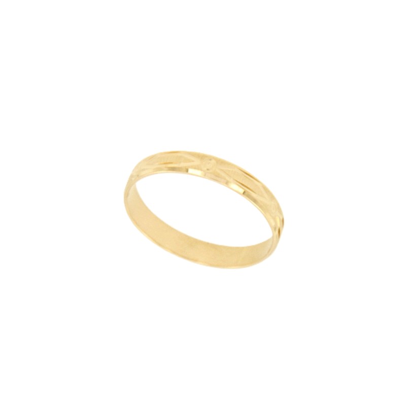 ANELLO ORO GIALLO 750/1000 FEDINA LAVORATA - MIS. 27 (NO MESSA A MISURA) - 