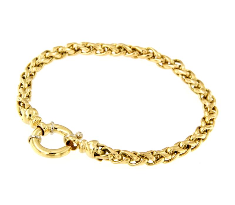 BRACCIALE ORO GIALLO 750/1000 MAGLIA SPIGA - CM 19.5 - 