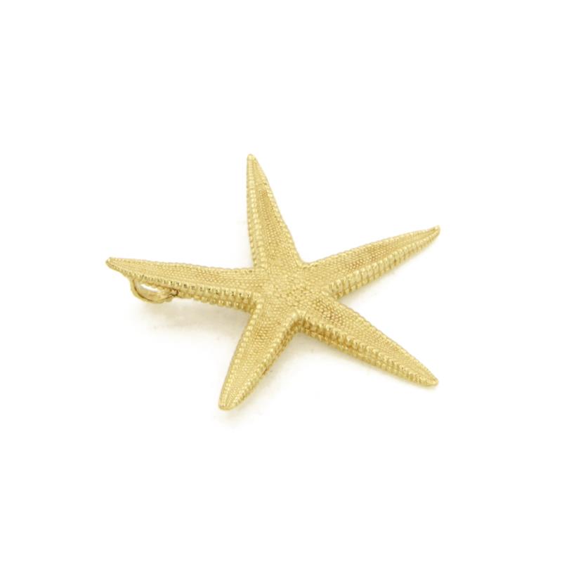 CIONDOLO ORO GIALLO 750/1000 STELLA MARINA LAVORATA - 