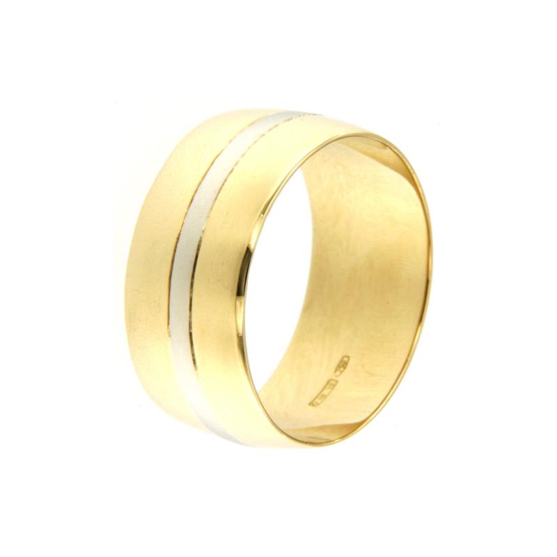 ANELLO DUE ORI 750/1000 TIPO FEDONE - MIS 16 - 