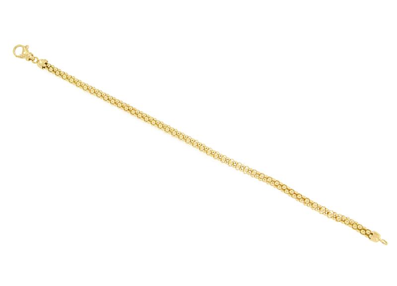 BRACCIALE ORO GIALLO 750/1000 MAGLIA TUBOLARE - CM. 20 - 