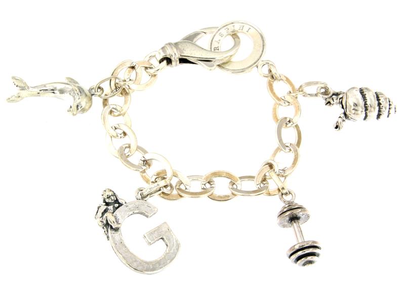 RASPINI - BRACCIALE - ARGENTO 925/1000 - CON PENDENTI - 