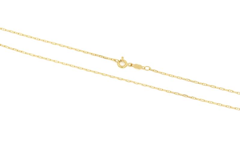 CATENA ORO GIALLO 750/1000 MAGLIA FORZATINA CON TRAVERSINO - CM. 40 - 