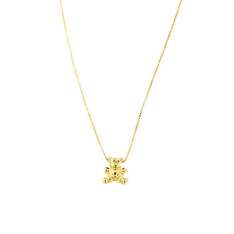 CATENA CON PENDENTE ORO GIALLO 750/1000 ORSETTO - CM 40.5 - 