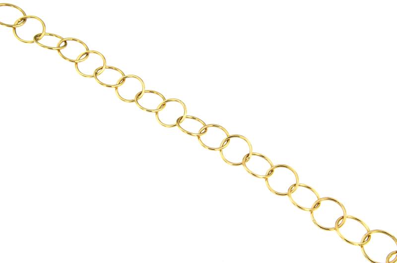 BRACCIALE ORO GIALLO 750/1000 MAGLIA ROLÒ  CM 19 - 