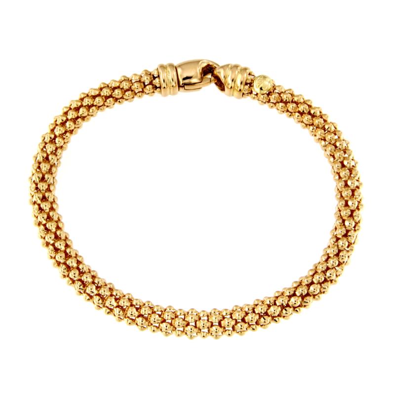 BRACCIALE ORO GIALLO 750/1000 MAGLIA TUBOLARE - CM 21  - 