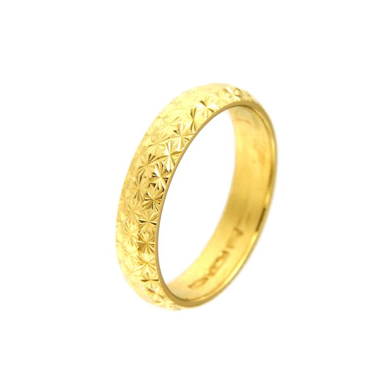 ANELLO ORO GIALLO 750/1000 FEDINA LAVORATA - MIS. 13 - 