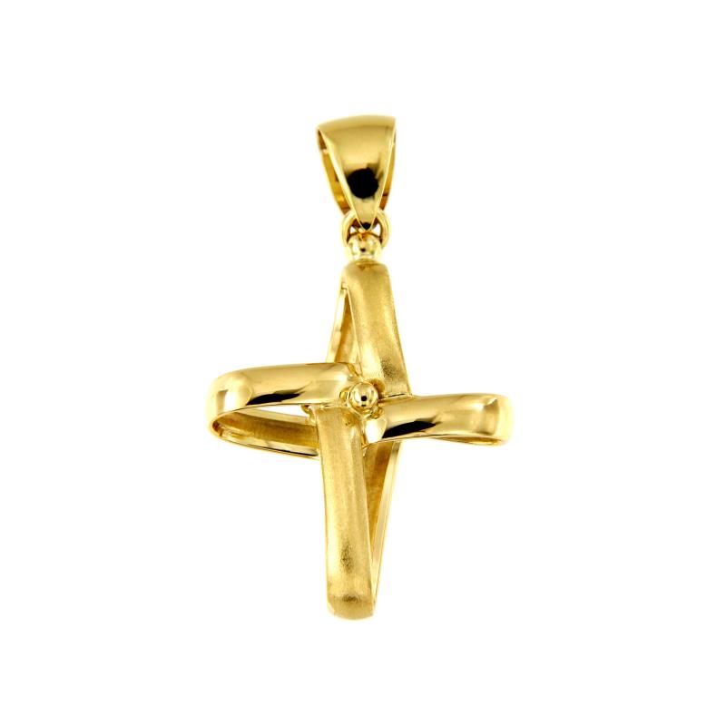 CIONDOLO ORO GIALLO 750/1000 TRAFORATA INTRECCIATA - 