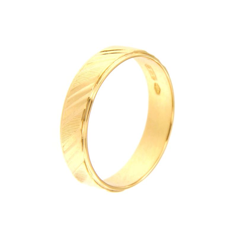 ANELLO ORO GIALLO 750/1000 FEDINA LAVORATA - MIS. 13 (NO MESSA A MISURA) - 