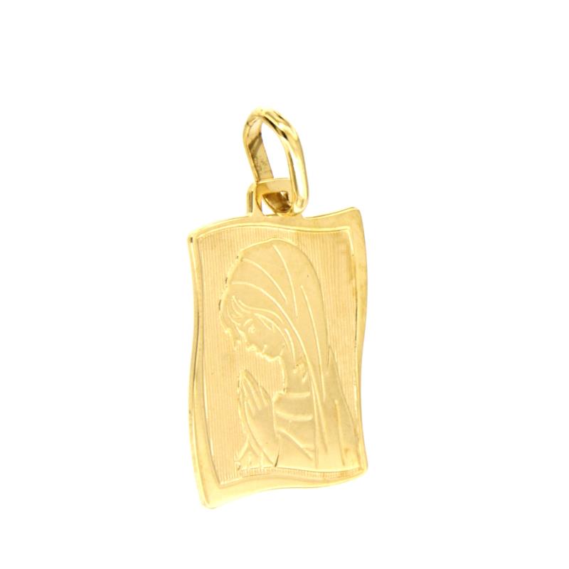 MEDAGLIETTA RELIGIOSA ORO GIALLO 750/1000 MADONNA - 