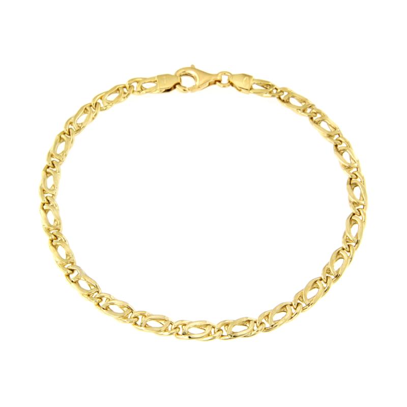 BRACCIALE ORO GIALLO 750/1000 MAGLIA GRUMETTA DOPPIA - CM 20 - 