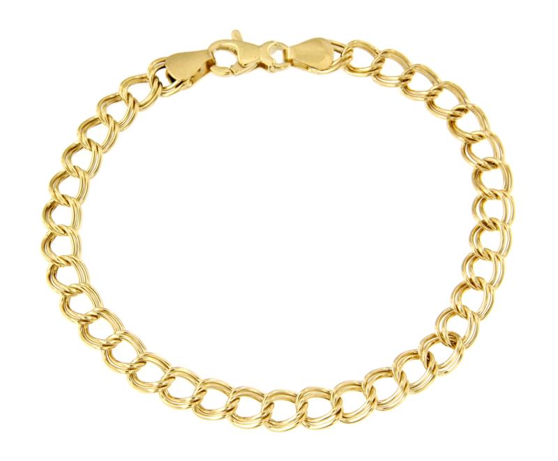 BRACCIALE ORO GIALLO 750/1000 MAGLIA GRUMETTA - CM. 20 - 