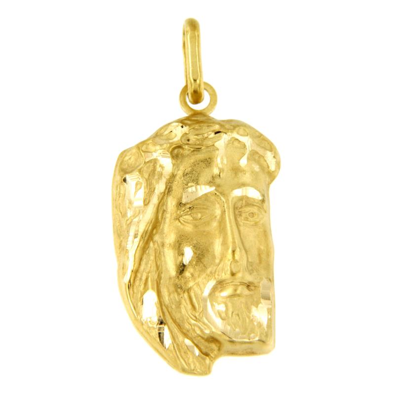 MEDAGLIA RELIGIOSA ORO GIALLO 750/1000 VOLTO DI CRISTO - 