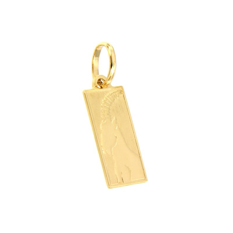 MEDAGLIETTA ORO GIALLO  750/1000 SEGNO ZODIACALE "CAPRICORNO" - 