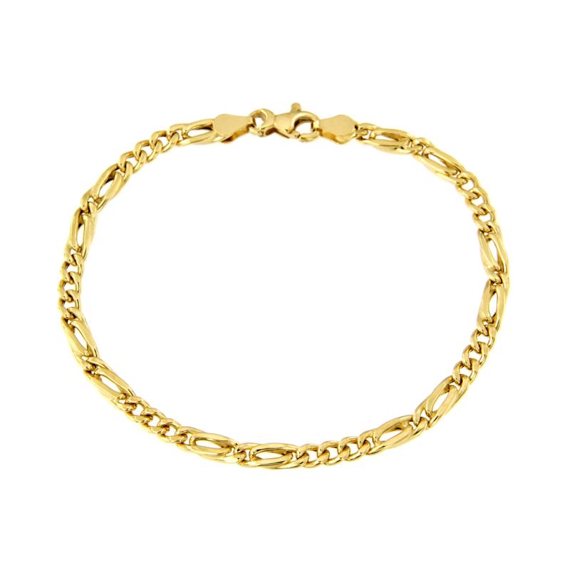 BRACCIALE ORO GIALLO 750/1000 MAGLIA 3+2 - CM 18 - 