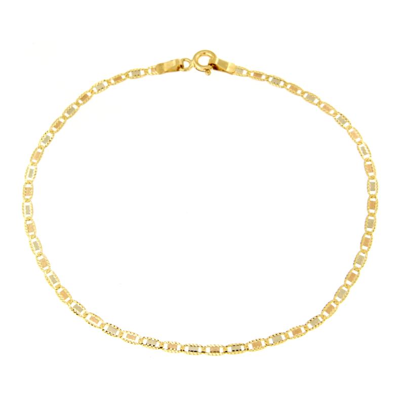 BRACCIALE TRE ORI 750/1000 MAGLIA VALENTINO - CM 20 - 