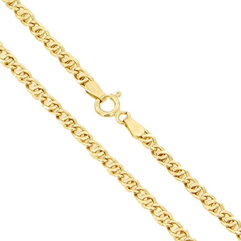 CATENA ORO GIALLO 750/1000 MAGLIA GRUMETTA DOPPIA - CM. 50 - 